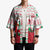 Italy Christmas Kimono with Pizza Chef Santa Leaning Tower Colosseum and Red Green Holiday Pattern Design - Wonder Print Shop