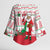 Italy Christmas Kimono Sleeve Blouse with Pizza Chef Santa Leaning Tower Colosseum and Red Green Holiday Pattern Design - Wonder Print Shop