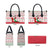 Italy Christmas Leather Bag with Pizza Chef Santa Leaning Tower Colosseum and Red Green Holiday Pattern Design - Wonder Print Shop