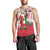 Italy Christmas Men Tank Top with Pizza Chef Santa Leaning Tower Colosseum and Red Green Holiday Pattern Design - Wonder Print Shop