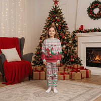 Italy Christmas Pajama Set with Pizza Chef Santa Leaning Tower Colosseum and Red Green Holiday Pattern Design - Wonder Print Shop