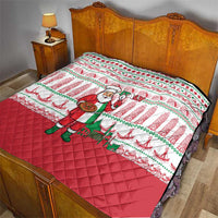 Italy Christmas Quilt with Pizza Chef Santa Leaning Tower Colosseum and Red Green Holiday Pattern Design - Wonder Print Shop