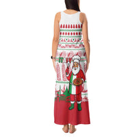 Italy Christmas Tank Maxi Dress with Pizza Chef Santa Leaning Tower Colosseum and Red Green Holiday Pattern Design - Wonder Print Shop