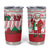 Italy Christmas Tumbler Cup with Pizza Chef Santa Leaning Tower Colosseum and Red Green Holiday Pattern Design - Wonder Print Shop