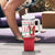 Italy Christmas Tumbler With Handle with Pizza Chef Santa Leaning Tower Colosseum and Red Green Holiday Pattern Design - Wonder Print Shop