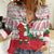 Italy Christmas Women Casual Shirt with Pizza Chef Santa Leaning Tower Colosseum and Red Green Holiday Pattern Design - Wonder Print Shop