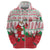 Italy Christmas Zip Hoodie with Pizza Chef Santa Leaning Tower Colosseum and Red Green Holiday Pattern Design - Wonder Print Shop