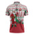 Italy Christmas Zipper Polo Shirt with Pizza Chef Santa Leaning Tower Colosseum and Red Green Holiday Pattern Design - Wonder Print Shop