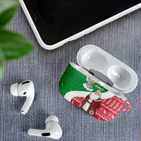 Italy Christmas AirPods Case with Pizza Chef Santa Leaning Tower Colosseum and Red Green Holiday Pattern Design - Wonder Print Shop