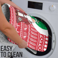 Italy Christmas Bathroom Set with Pizza Chef Santa Leaning Tower Colosseum and Red Green Holiday Pattern Design - Wonder Print Shop