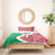 Italy Christmas Bedding Set with Pizza Chef Santa Leaning Tower Colosseum and Red Green Holiday Pattern Design - Wonder Print Shop