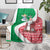 Italy Christmas Blanket with Pizza Chef Santa Leaning Tower Colosseum and Red Green Holiday Pattern Design - Wonder Print Shop