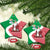 Italy Christmas Ceramic Ornament with Pizza Chef Santa Leaning Tower Colosseum and Red Green Holiday Pattern Design - Wonder Print Shop