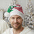 Italy Christmas Santa Hat with Pizza Chef Santa Leaning Tower Colosseum and Red Green Holiday Pattern Design - Wonder Print Shop