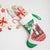 Italy Christmas Stocking with Pizza Chef Santa Leaning Tower Colosseum and Red Green Holiday Pattern Design - Wonder Print Shop