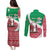 Italy Christmas Couples Matching Puletasi and Long Sleeve Button Shirt with Pizza Chef Santa Leaning Tower Colosseum and Red Green Holiday Pattern Design - Wonder Print Shop
