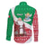Italy Christmas Family Matching Off The Shoulder Long Sleeve Dress and Hawaiian Shirt with Pizza Chef Santa Leaning Tower Colosseum and Red Green Holiday Pattern Design - Wonder Print Shop