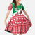 Italy Christmas Family Matching Off Shoulder Maxi Dress and Hawaiian Shirt with Pizza Chef Santa Leaning Tower Colosseum and Red Green Holiday Pattern Design - Wonder Print Shop