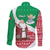 Italy Christmas Family Matching Off Shoulder Maxi Dress and Hawaiian Shirt with Pizza Chef Santa Leaning Tower Colosseum and Red Green Holiday Pattern Design - Wonder Print Shop