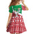 Italy Christmas Family Matching Off Shoulder Short Dress and Hawaiian Shirt with Pizza Chef Santa Leaning Tower Colosseum and Red Green Holiday Pattern Design - Wonder Print Shop