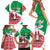 Italy Christmas Family Matching Short Sleeve Bodycon Dress and Hawaiian Shirt with Pizza Chef Santa Leaning Tower Colosseum and Red Green Holiday Pattern Design - Wonder Print Shop