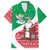Italy Christmas Family Matching Summer Maxi Dress and Hawaiian Shirt with Pizza Chef Santa Leaning Tower Colosseum and Red Green Holiday Pattern Design - Wonder Print Shop