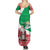 Italy Christmas Family Matching Summer Maxi Dress and Hawaiian Shirt with Pizza Chef Santa Leaning Tower Colosseum and Red Green Holiday Pattern Design - Wonder Print Shop