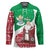 Italy Christmas Hockey Jersey with Pizza Chef Santa Leaning Tower Colosseum and Red Green Holiday Pattern Design - Wonder Print Shop