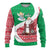 Italy Christmas Ugly Christmas Sweater with Pizza Chef Santa Leaning Tower Colosseum and Red Green Holiday Pattern Design - Wonder Print Shop