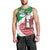 Italy Christmas Men Tank Top with Pizza Chef Santa Leaning Tower Colosseum and Red Green Holiday Pattern Design - Wonder Print Shop