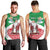Italy Christmas Men Tank Top with Pizza Chef Santa Leaning Tower Colosseum and Red Green Holiday Pattern Design - Wonder Print Shop