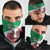 Italy Christmas Neck Gaiter with Pizza Chef Santa Leaning Tower Colosseum and Red Green Holiday Pattern Design - Wonder Print Shop
