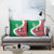Italy Christmas Pillow Cover with Pizza Chef Santa Leaning Tower Colosseum and Red Green Holiday Pattern Design - Wonder Print Shop