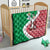 Italy Christmas Quilt with Pizza Chef Santa Leaning Tower Colosseum and Red Green Holiday Pattern Design - Wonder Print Shop