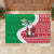 Italy Christmas Rubber Doormat with Pizza Chef Santa Leaning Tower Colosseum and Red Green Holiday Pattern Design - Wonder Print Shop