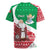 Italy Christmas Rugby Jersey with Pizza Chef Santa Leaning Tower Colosseum and Red Green Holiday Pattern Design - Wonder Print Shop