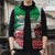 Italy Christmas Sleeveless Puffer Jacket with Pizza Chef Santa Leaning Tower Colosseum and Red Green Holiday Pattern Design - Wonder Print Shop