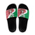Italy Christmas Slide Sandals with Pizza Chef Santa Leaning Tower Colosseum and Red Green Holiday Pattern Design - Wonder Print Shop