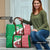 Italy Christmas Travel Bag with Pizza Chef Santa Leaning Tower Colosseum and Red Green Holiday Pattern Design - Wonder Print Shop
