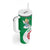 Italy Christmas Tumbler With Handle with Pizza Chef Santa Leaning Tower Colosseum and Red Green Holiday Pattern Design - Wonder Print Shop