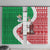 Italy Christmas Window Curtain with Pizza Chef Santa Leaning Tower Colosseum and Red Green Holiday Pattern Design - Wonder Print Shop