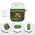 Jamaica Christmas AirPods Case with Rasta Santa Snowman Gingerbread Drummer Palm Trees and Green Yellow Knit Pattern Design - Wonder Print Shop