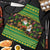 Jamaica Christmas Apron with Rasta Santa Snowman Gingerbread Drummer Palm Trees and Green Yellow Knit Pattern Design - Wonder Print Shop