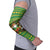 Jamaica Christmas Arm Sleeves with Rasta Santa Snowman Gingerbread Drummer Palm Trees and Green Yellow Knit Pattern Design - Wonder Print Shop