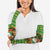 Jamaica Christmas Arm Sleeves with Rasta Santa Snowman Gingerbread Drummer Palm Trees and Green Yellow Knit Pattern Design - Wonder Print Shop