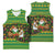 Jamaica Christmas Basketball Jersey with Rasta Santa Snowman Gingerbread Drummer Palm Trees and Green Yellow Knit Pattern Design - Wonder Print Shop