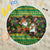 Jamaica Christmas Beach Blanket with Rasta Santa Snowman Gingerbread Drummer Palm Trees and Green Yellow Knit Pattern Design - Wonder Print Shop
