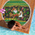 Jamaica Christmas Beach Blanket with Rasta Santa Snowman Gingerbread Drummer Palm Trees and Green Yellow Knit Pattern Design - Wonder Print Shop