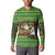 Jamaica Christmas Button Sweatshirt with Rasta Santa Snowman Gingerbread Drummer Palm Trees and Green Yellow Knit Pattern Design - Wonder Print Shop