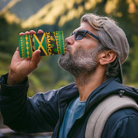 Jamaica Christmas 4 in 1 Can Cooler Tumbler with Rasta Santa Snowman Gingerbread Drummer Palm Trees and Green Yellow Knit Pattern Design - Wonder Print Shop